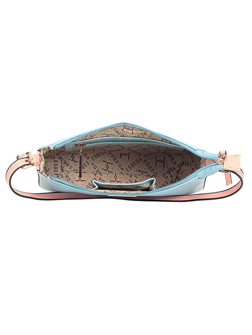 blue leatherette (pu) handbag - 18394237 - Standard Image - 2