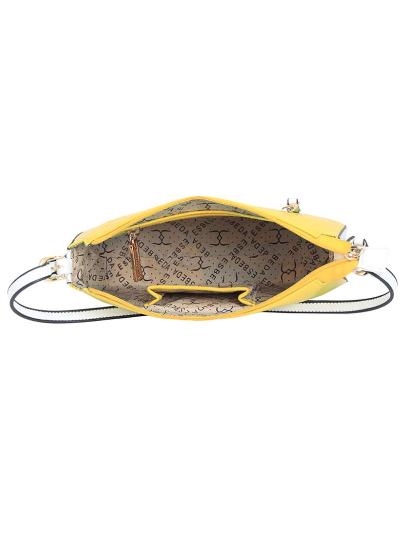 yellow leatherette (pu) handbag - 18394245 - Standard Image - 2