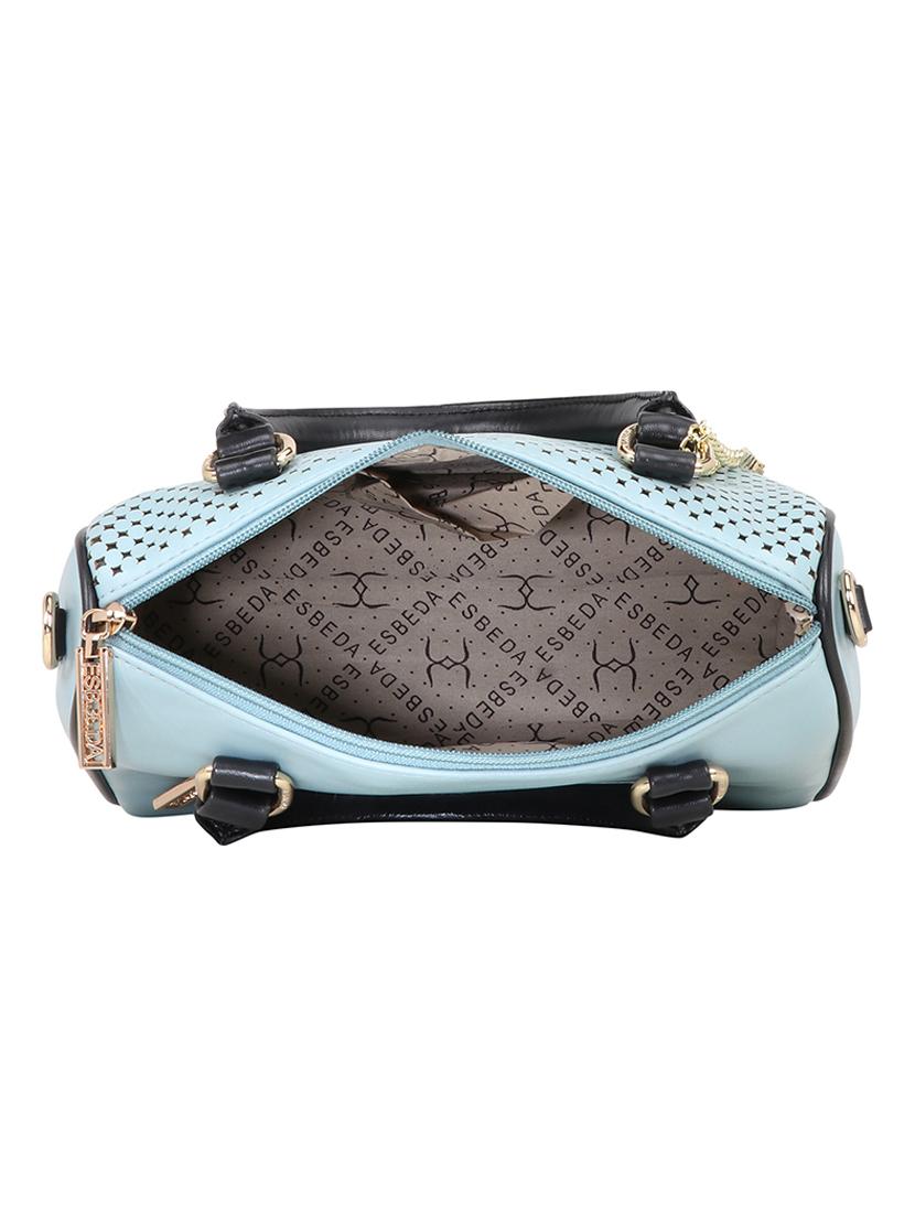 blue leatherette (pu) handbag - 18394254 - Standard Image - 2