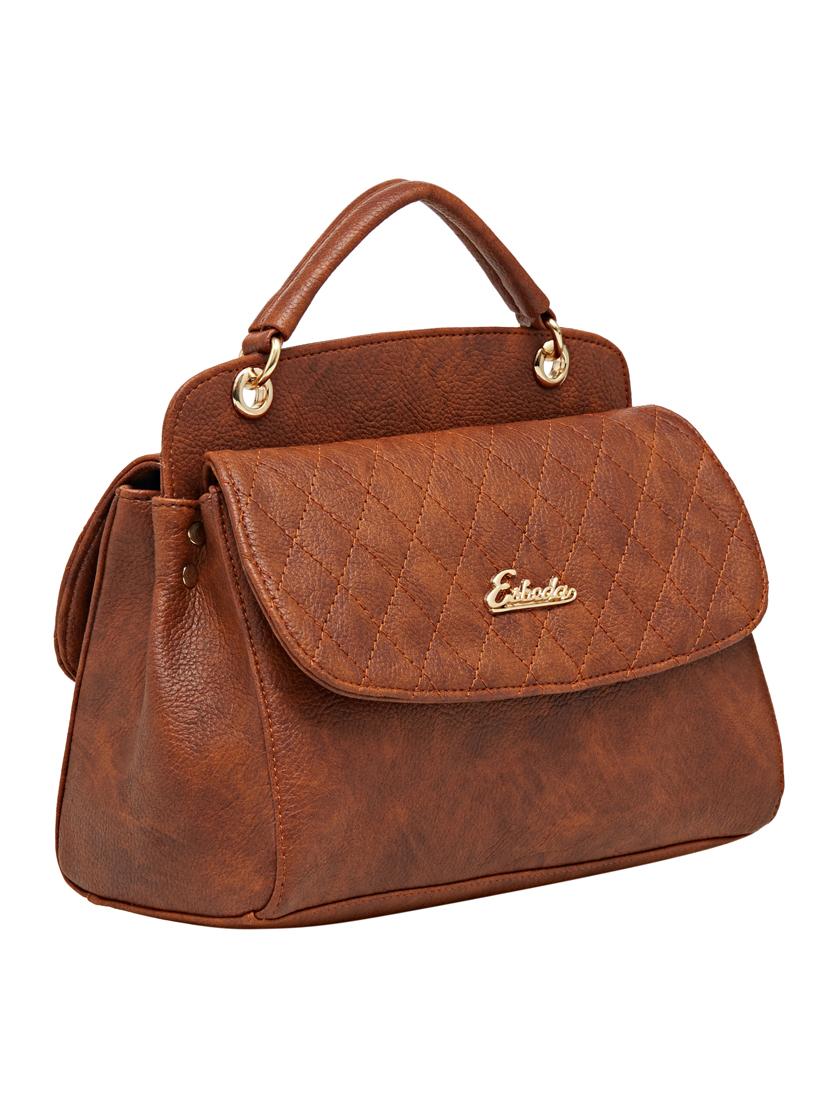 tan leatherette (pu) handbag - 18394263 - Standard Image - 2