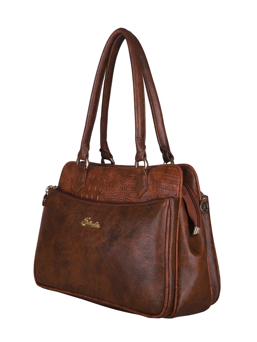 tan leatherette (pu) handbag - 18394281 - Standard Image - 2