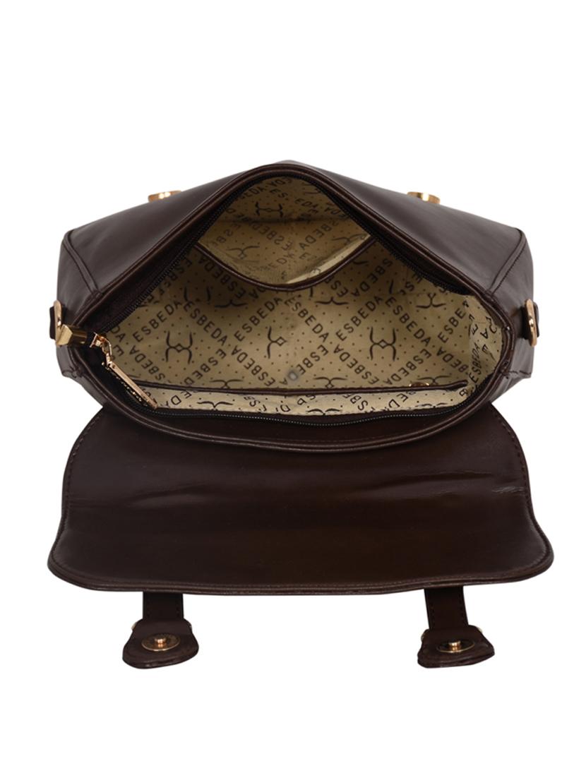 brown leatherette (pu) handbag - 18394282 - Standard Image - 2