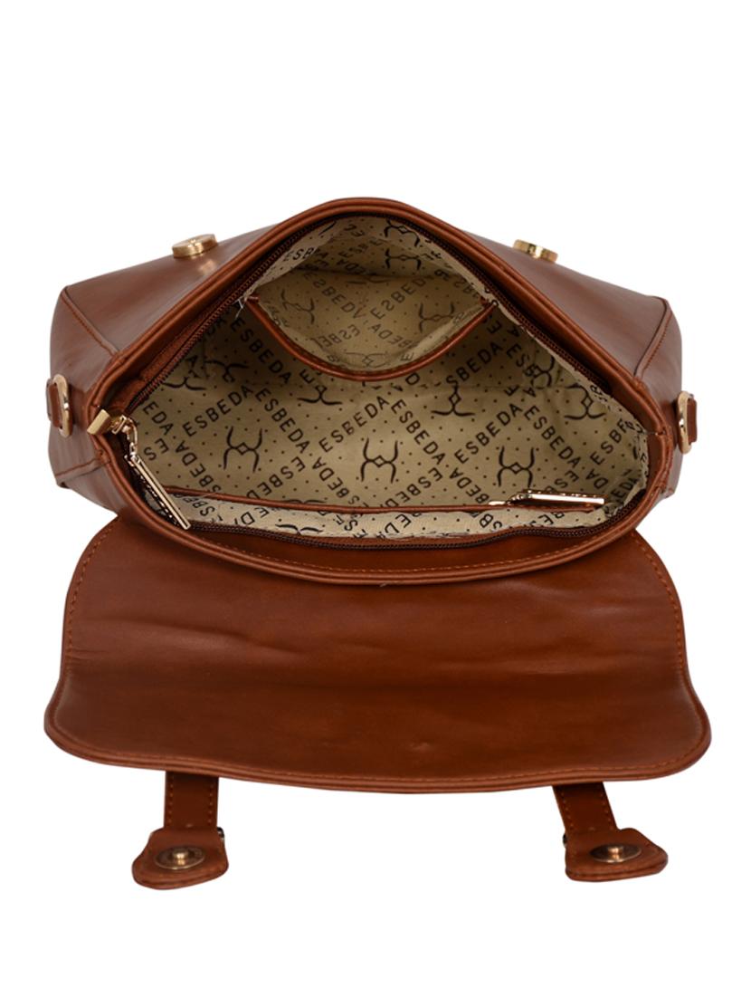 tan leatherette (pu) handbag - 18394284 - Standard Image - 2