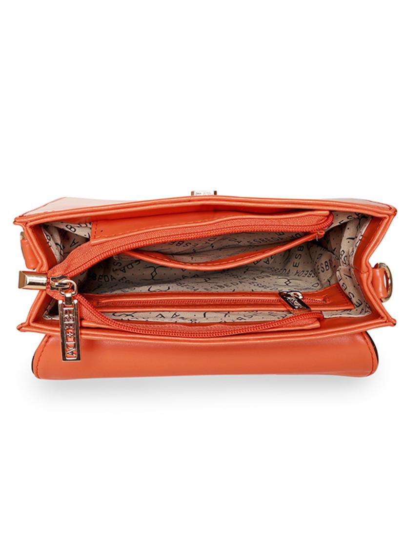 orange leatherette (pu) handbag - 18394295 - Standard Image - 2