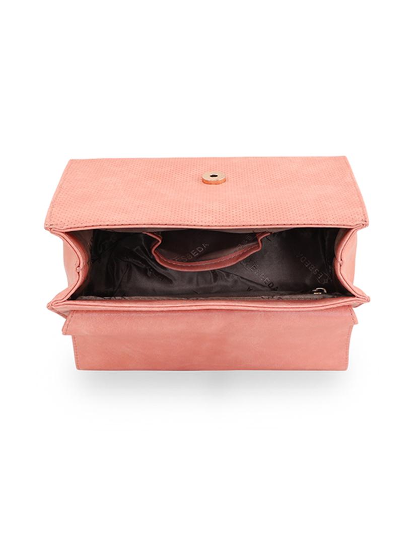 pink leatherette (pu) handbag - 18394323 - Standard Image - 2