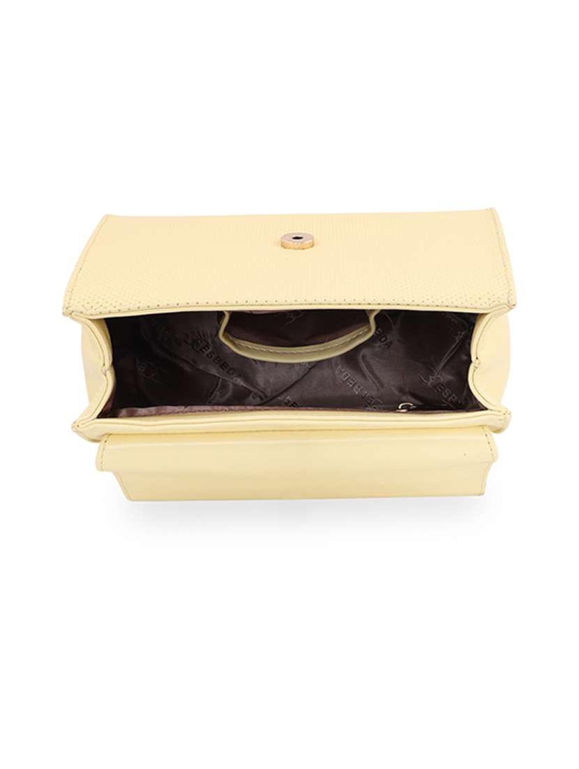 yellow leatherette (pu) handbag - 18394324 - Standard Image - 2