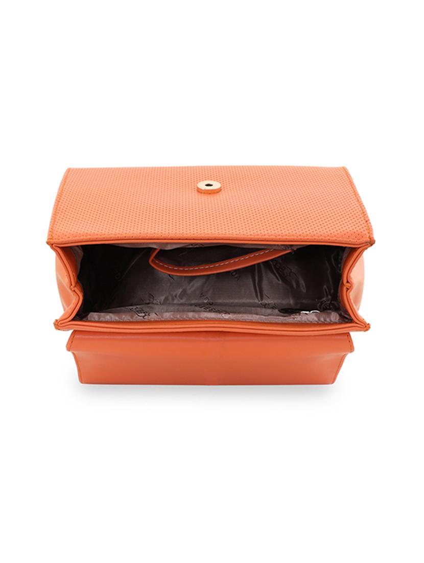 orange leatherette (pu) handbag - 18394327 - Standard Image - 2