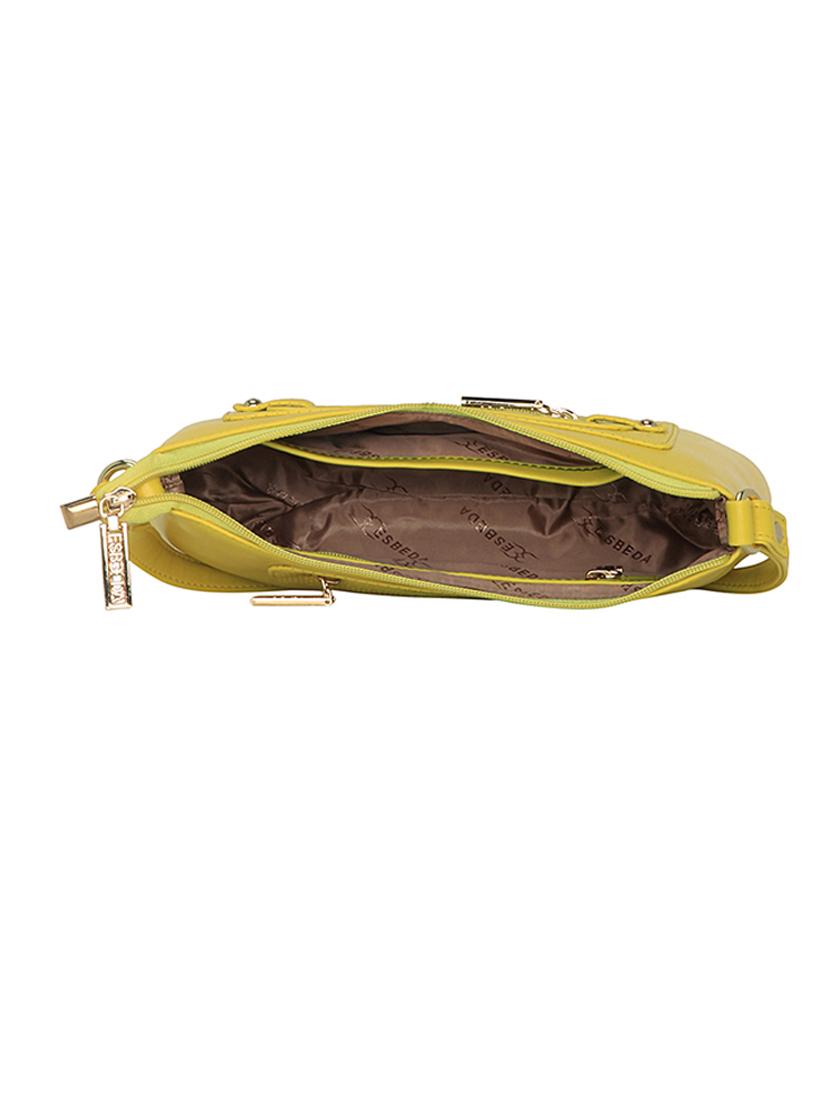 yellow leatherette (pu) handbag - 18394333 - Standard Image - 2