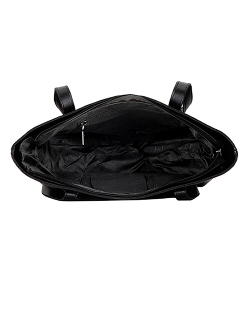 black leatherette (pu) handbag - 18394366 - Standard Image - 2