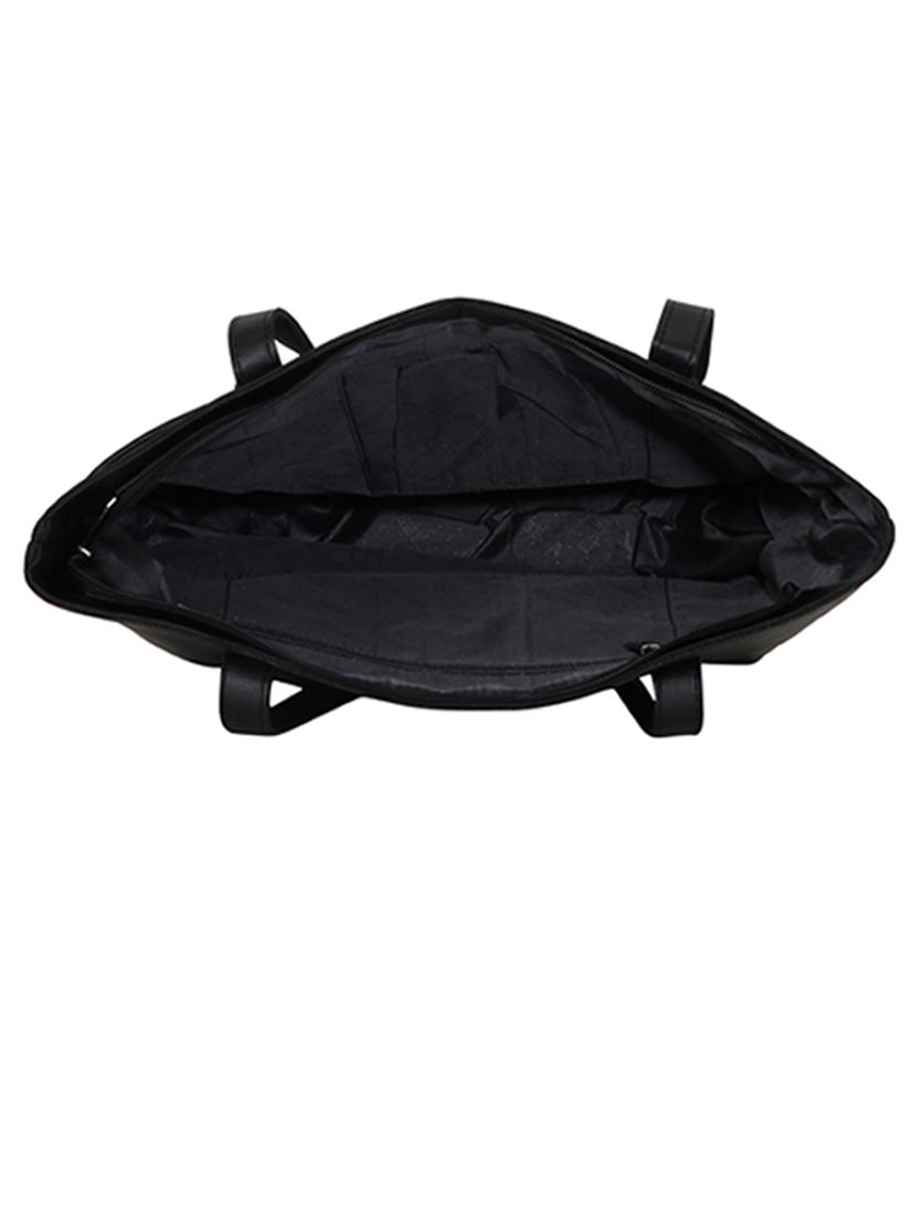black leatherette (pu) handbag - 18394378 - Standard Image - 2