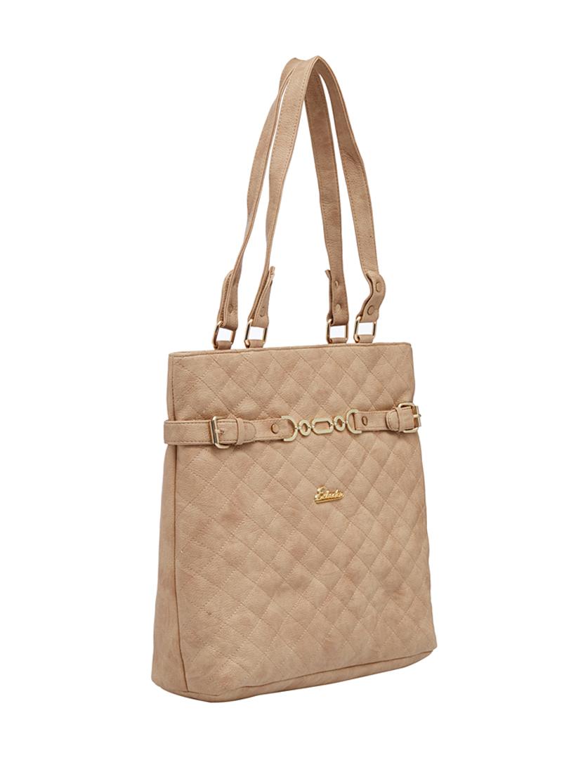 beige leatherette (pu) handbag - 18394385 - Standard Image - 2