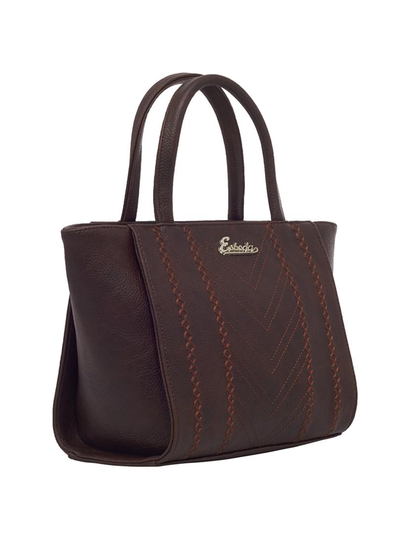 brown leatherette (pu) handbag - 18394389 - Standard Image - 2