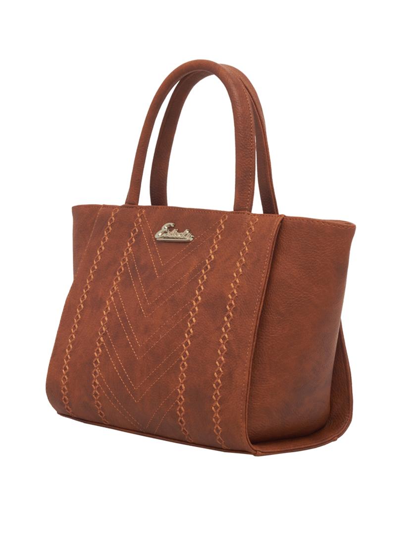 tan leatherette (pu) handbag - 18394392 - Standard Image - 2