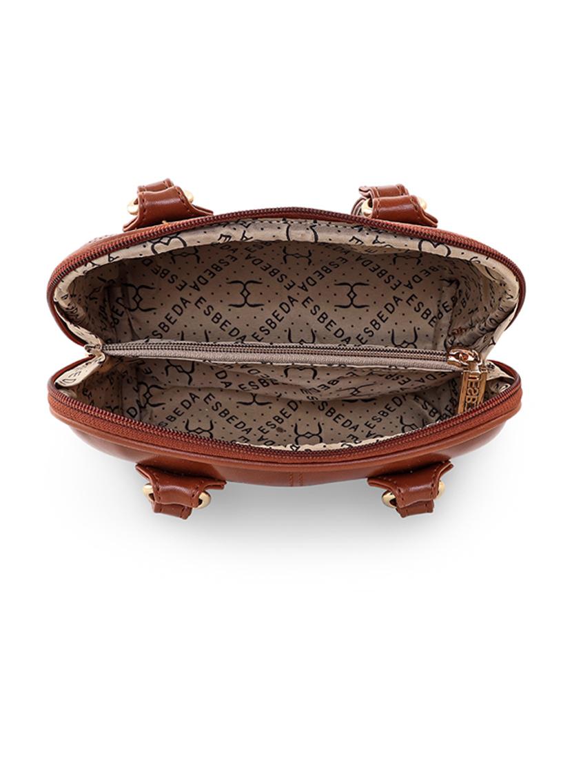 tan leatherette (pu) handbag - 18394398 - Standard Image - 2