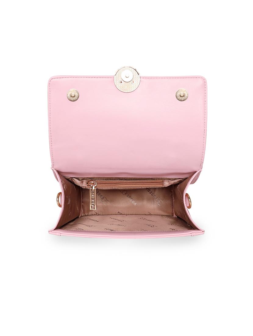 pink leatherette (pu) handbag - 18394413 - Standard Image - 2