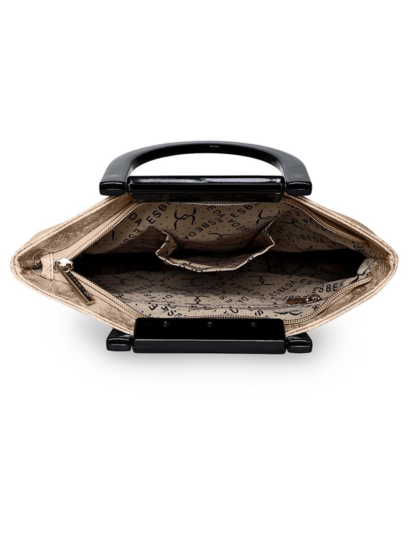 gold leatherette (pu) handbag - 18394452 - Standard Image - 2