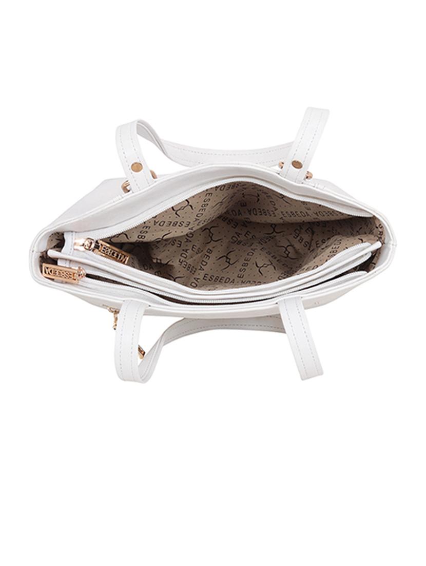 white leatherette (pu) handbag - 18394485 - Standard Image - 2