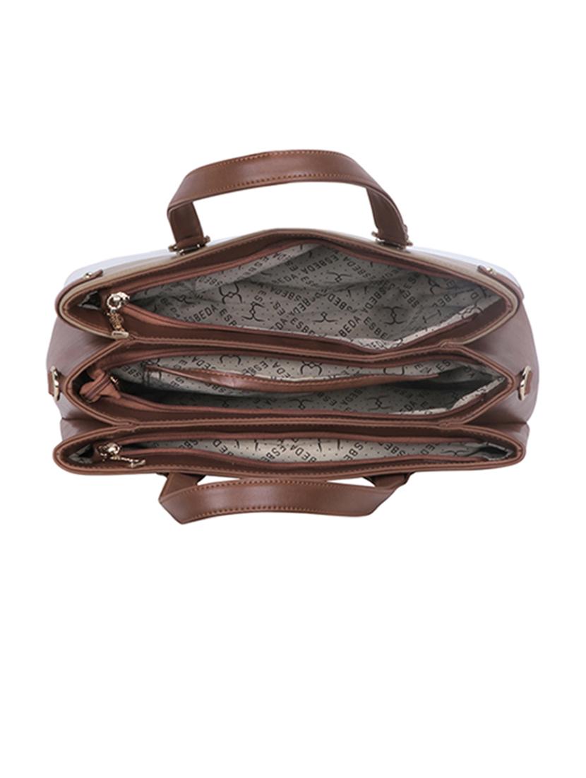 tan leatherette (pu) handbag - 18394491 - Standard Image - 2