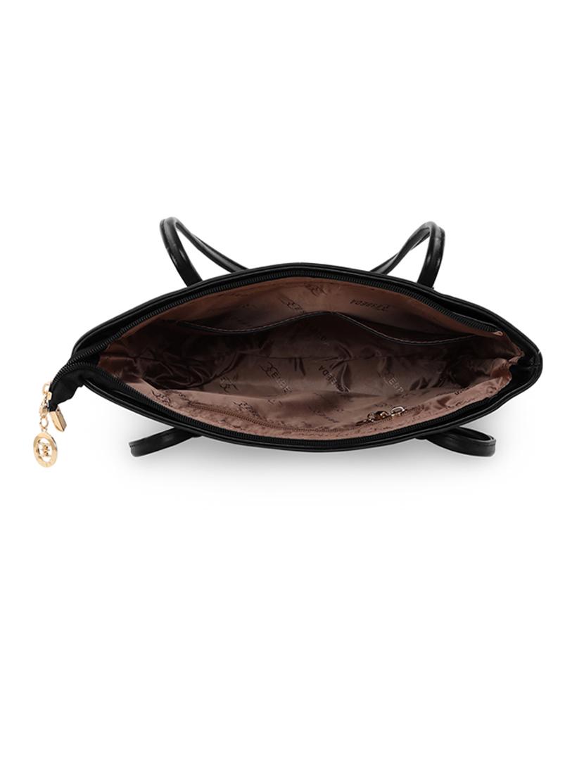 black leatherette (pu) handbag - 18394507 - Standard Image - 2