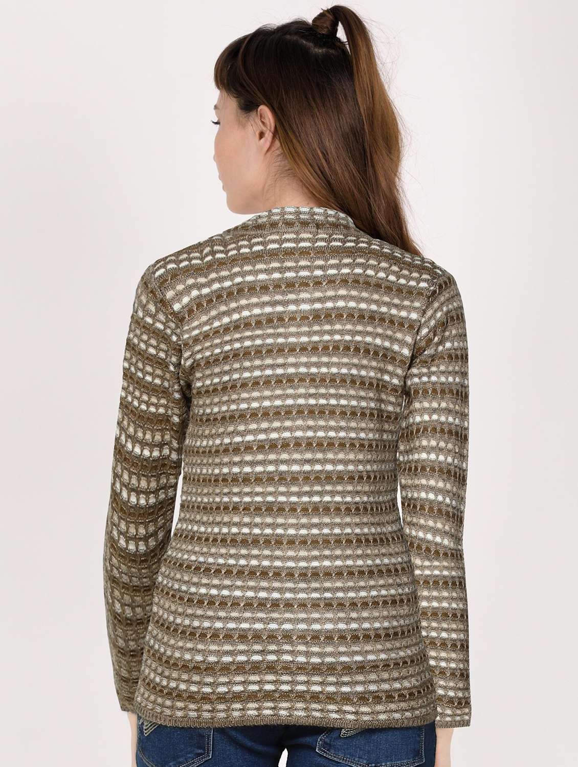 round neck printed cardigan - 18394672 -  Standard Image - 2