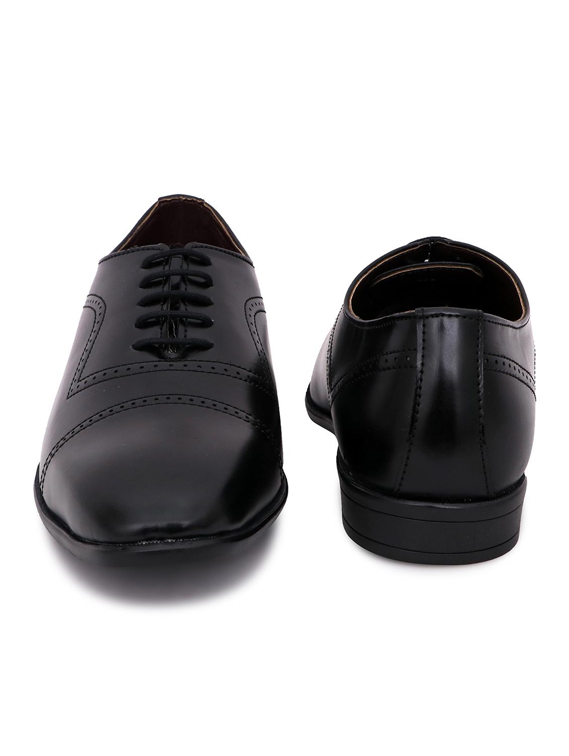 black synthetic & mesh laceup brouges - 18395008 - Standard Image - 2