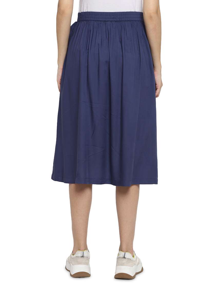 Mid Rise Denim A-line Skirt - 18395288 -  Standard Image - 2