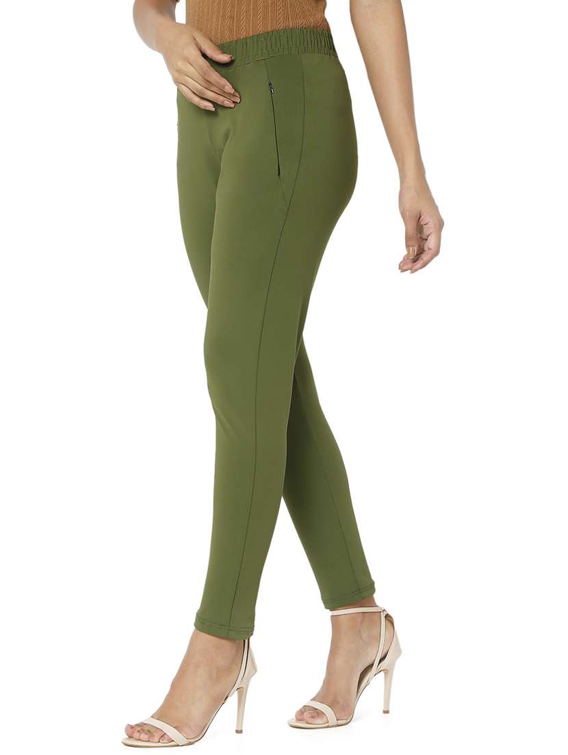 mid rise solid trouser