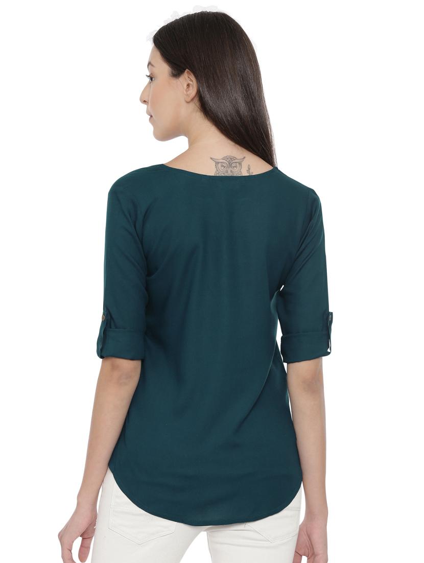 women's straight boat neck top - 18395503 - Standard Image - 2