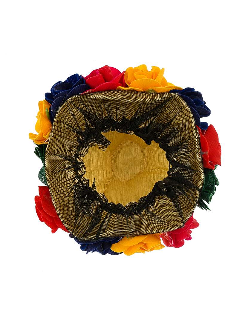 multicolor flower hair bun cover - 18395653 -  Standard Image - 2