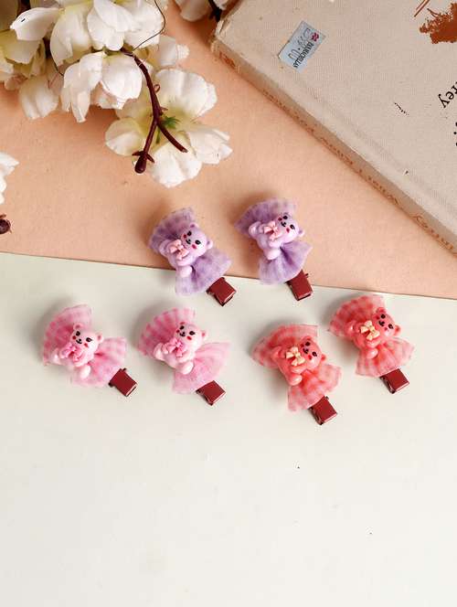 set of 6 lace teddy bear alligator hair accessory set - 18395690 -  Standard Image - 0