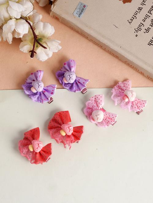 set of 6 lace mushroom alligator hair clip set - 18395692 - Standard Image - 0