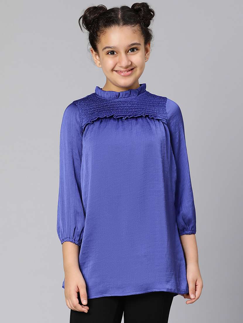 girls mock neck top