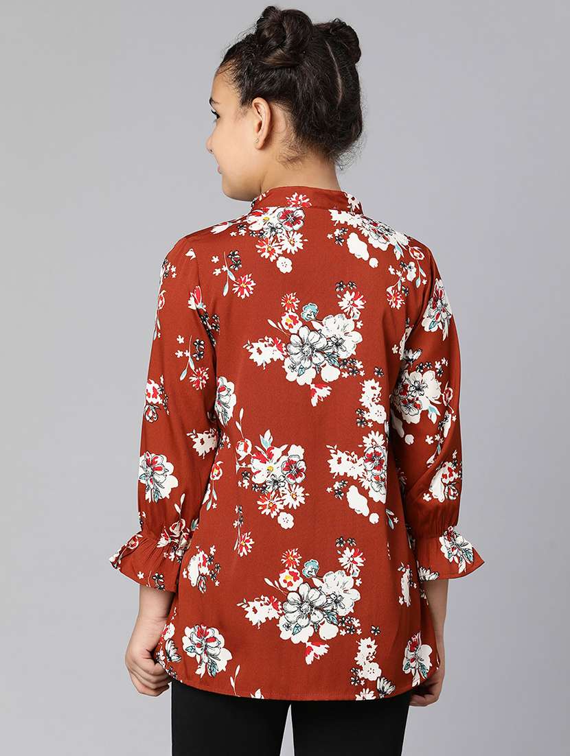 red floral regular top - 18395711 - Standard Image - 2