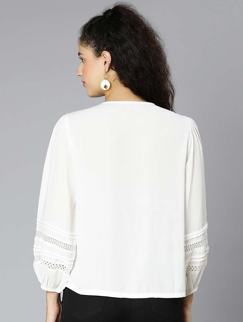 women's straight round neck top - 18395739 -  Standard Image - 2