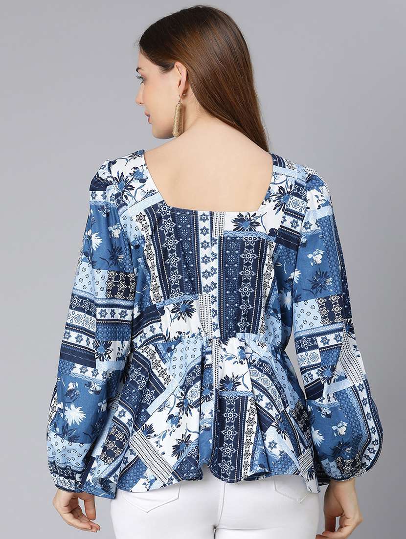 women's peplum square neck top - 18395798 -  Standard Image - 2