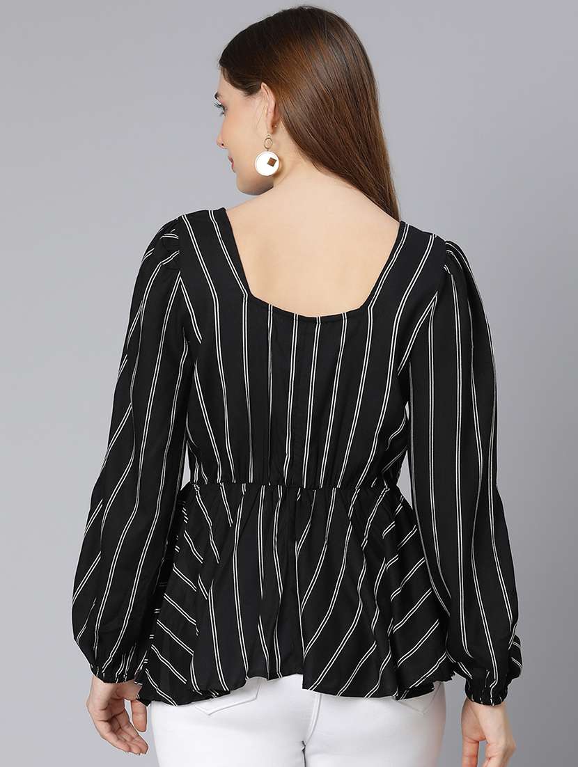 women's peplum square neck top - 18395800 -  Standard Image - 2