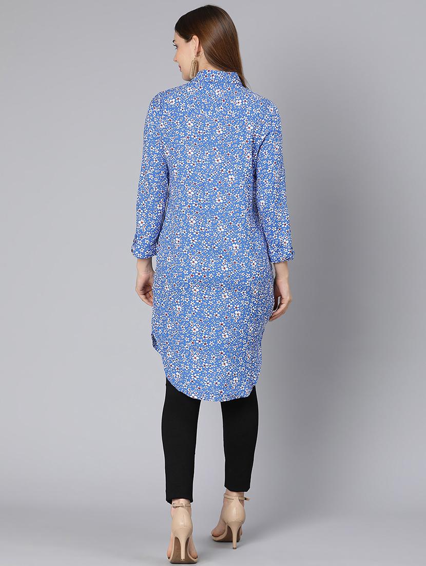 long sleeved floral tunic - 18395801 - Standard Image - 2