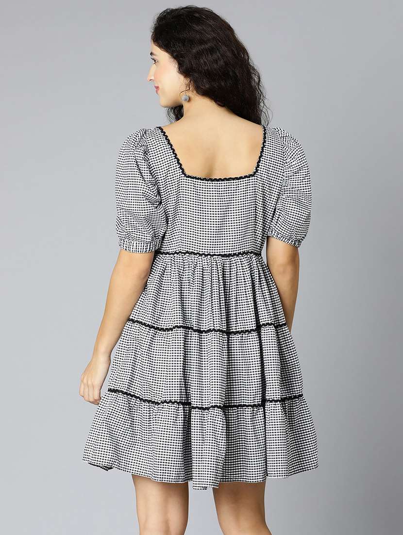 women's tiered dress printed dress - 18395834 -  Standard Image - 2