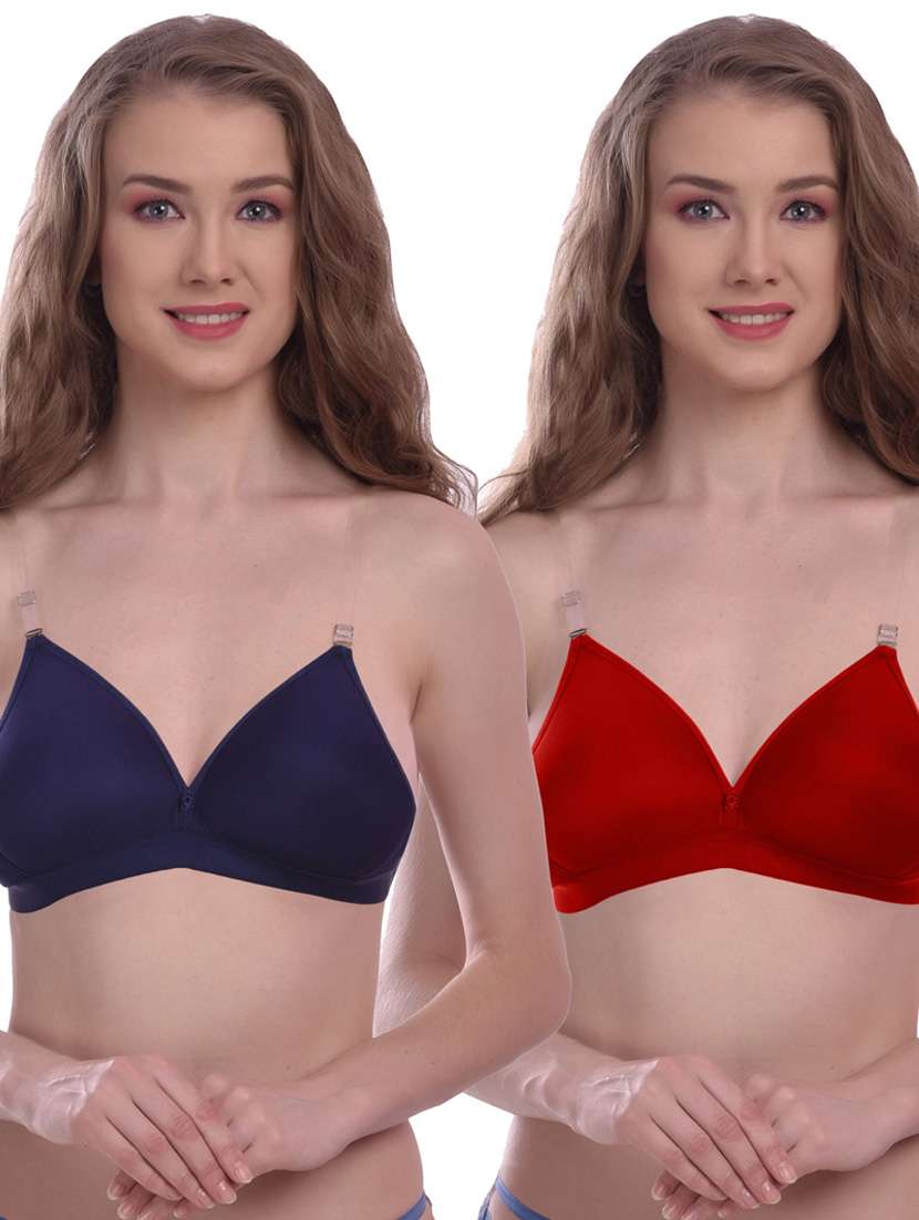 pack of 2 solid backless bra