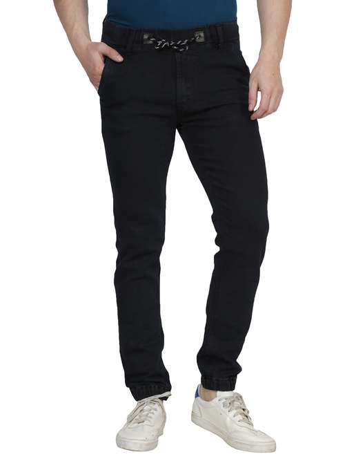 mens jogger plain jeans - 18396033 - Standard Image - 0