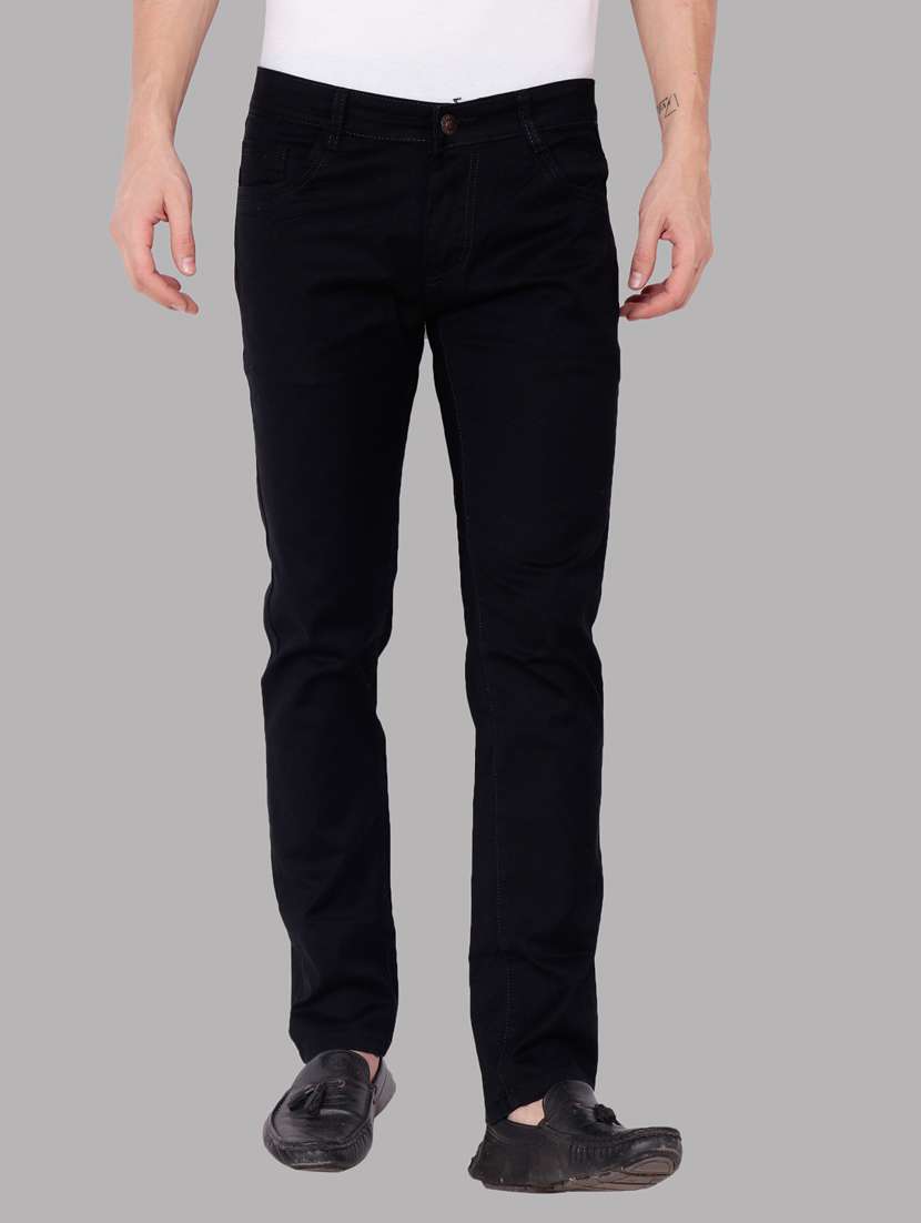 mens straight fit plain jeans