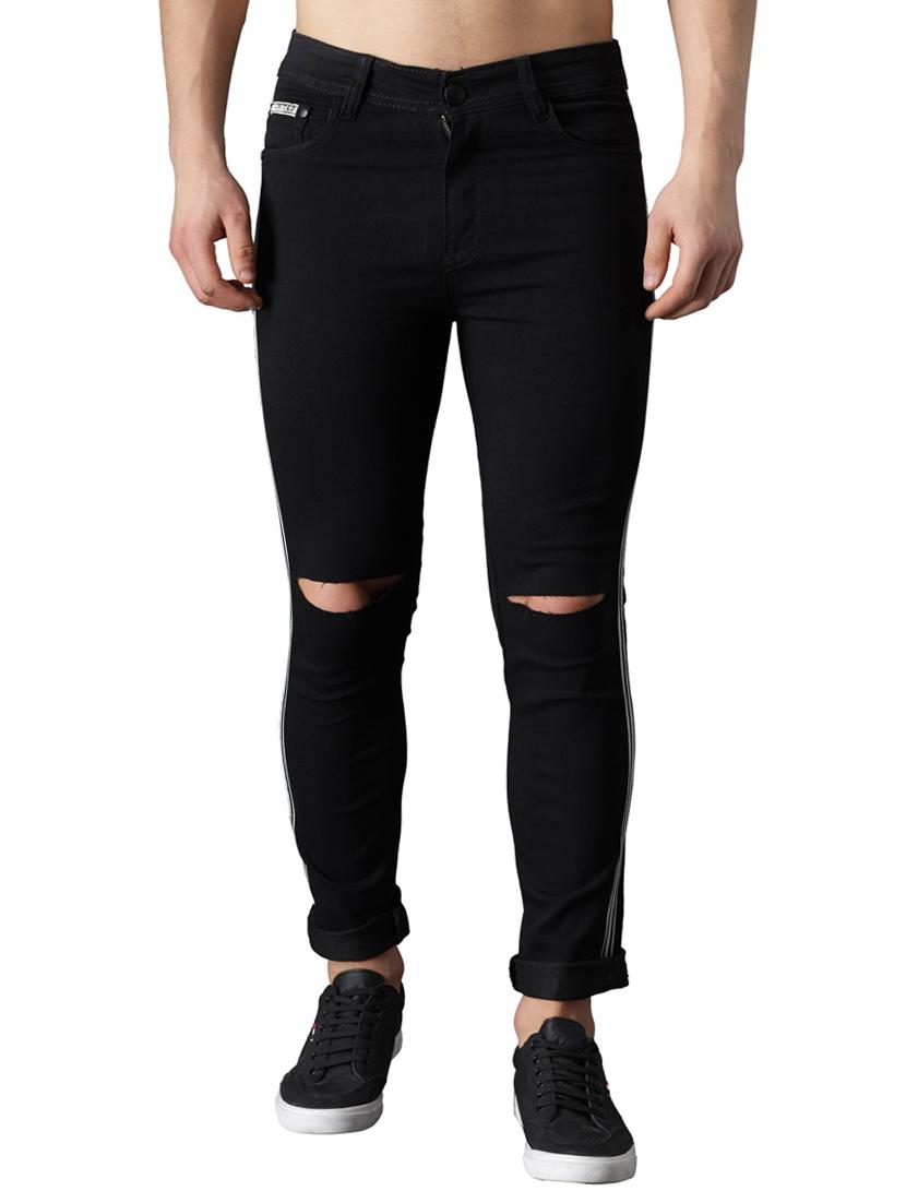 mens slim fit slash knee jeans - 18396076 -  Zoom Image - 0