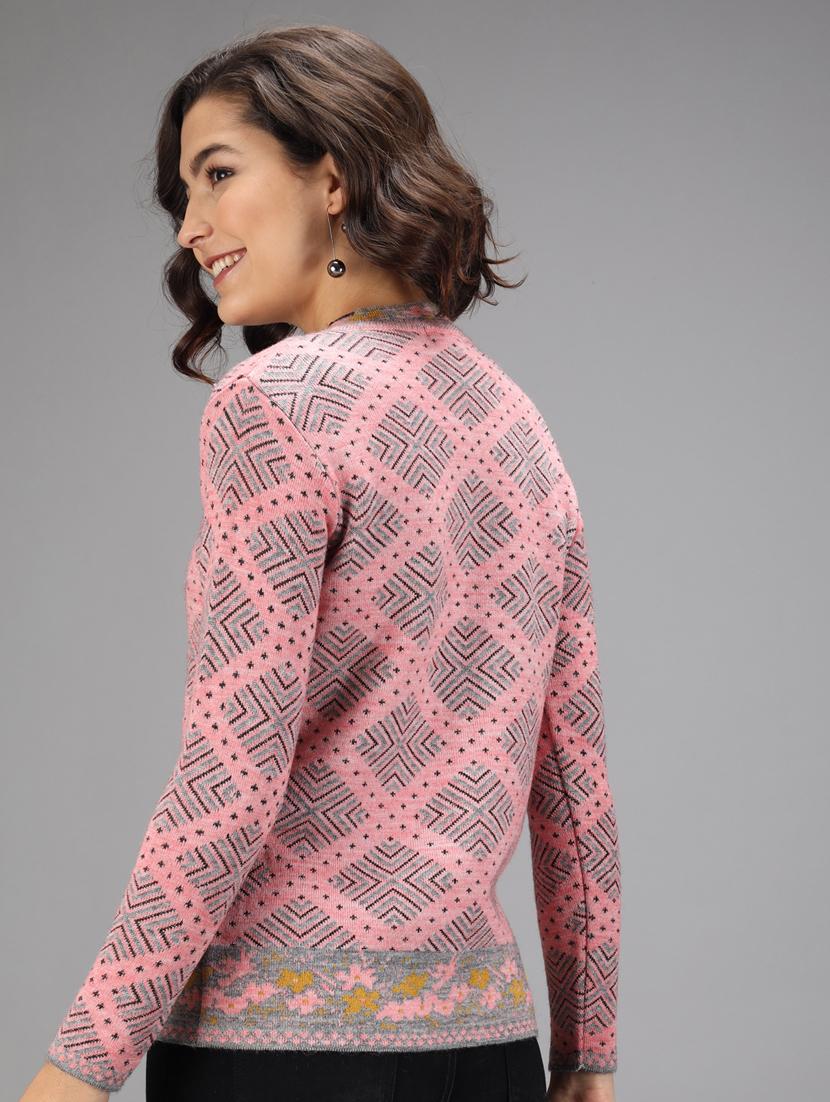 long sleeved printed cardigan - 18396122 - Standard Image - 2