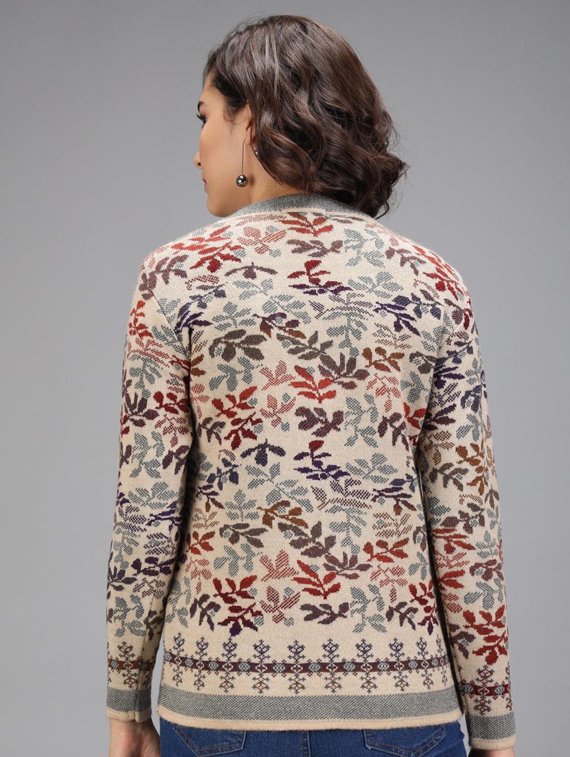 long sleeved printed cardigan - 18396128 - Standard Image - 2