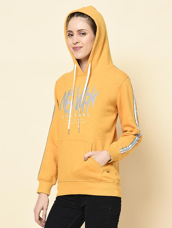 hooded neck printed sweatshirt - 18396187 - Standard Image - 2