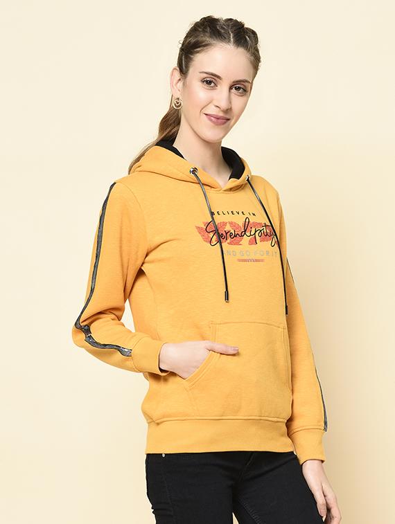 hooded neck printed sweatshirt - 18396190 - Standard Image - 2