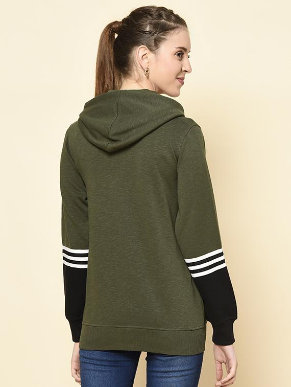 hooded neck printed sweatshirt - 18396210 - Standard Image - 2