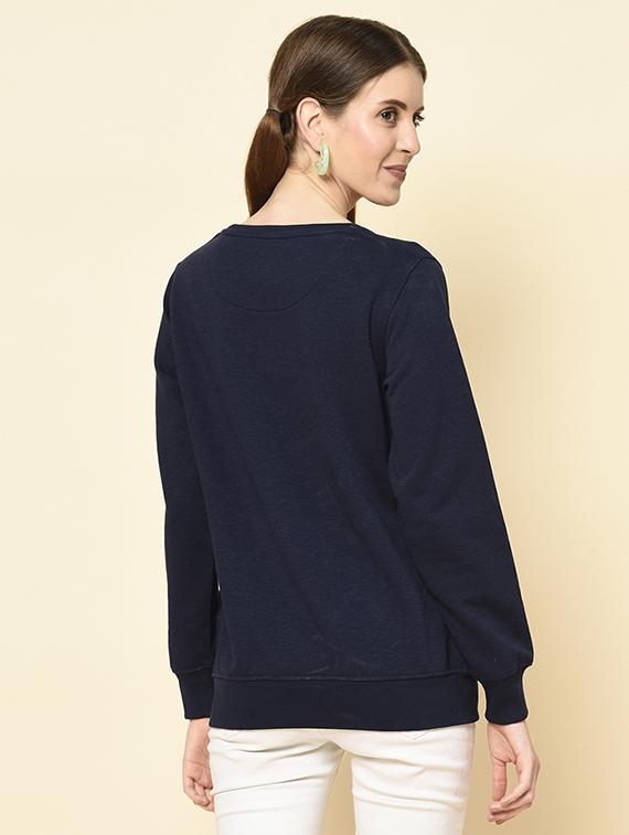 round neck printed sweatshirt - 18396212 - Standard Image - 2