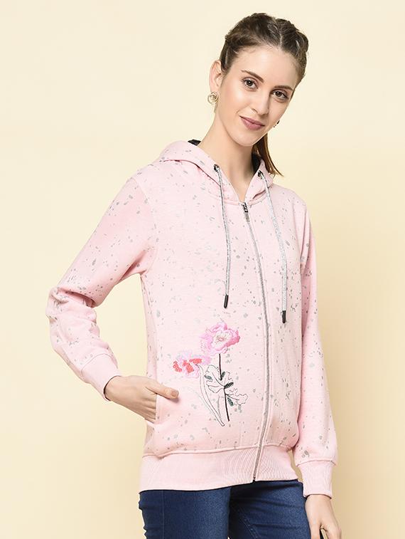 hooded neck printed sweatshirt - 18396219 - Standard Image - 2