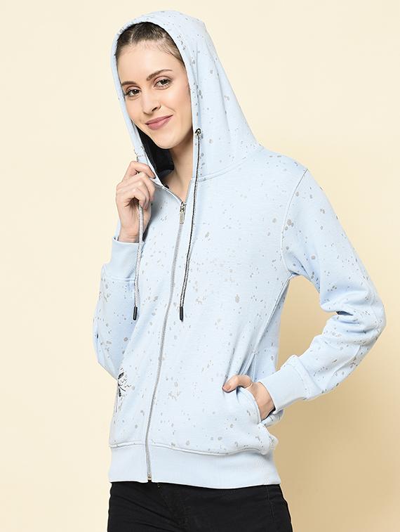 hooded neck printed sweatshirt - 18396220 - Standard Image - 2